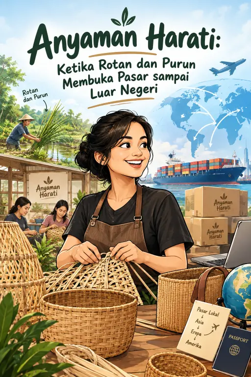 Anyaman Harati Ketika Rotan dan Purun Membuka Pasar sampai Luar Negeri